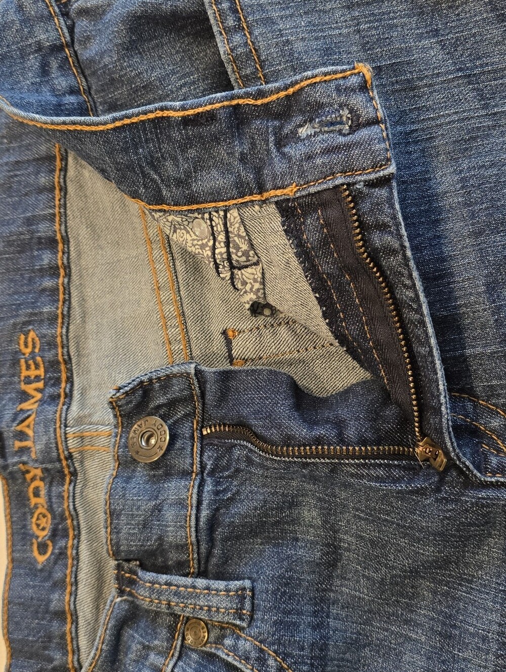 Cody James Medium Wash Straight Leg Cotton Blend Casual Blue Jeans Mens 32 X32 - Picture 13 of 14